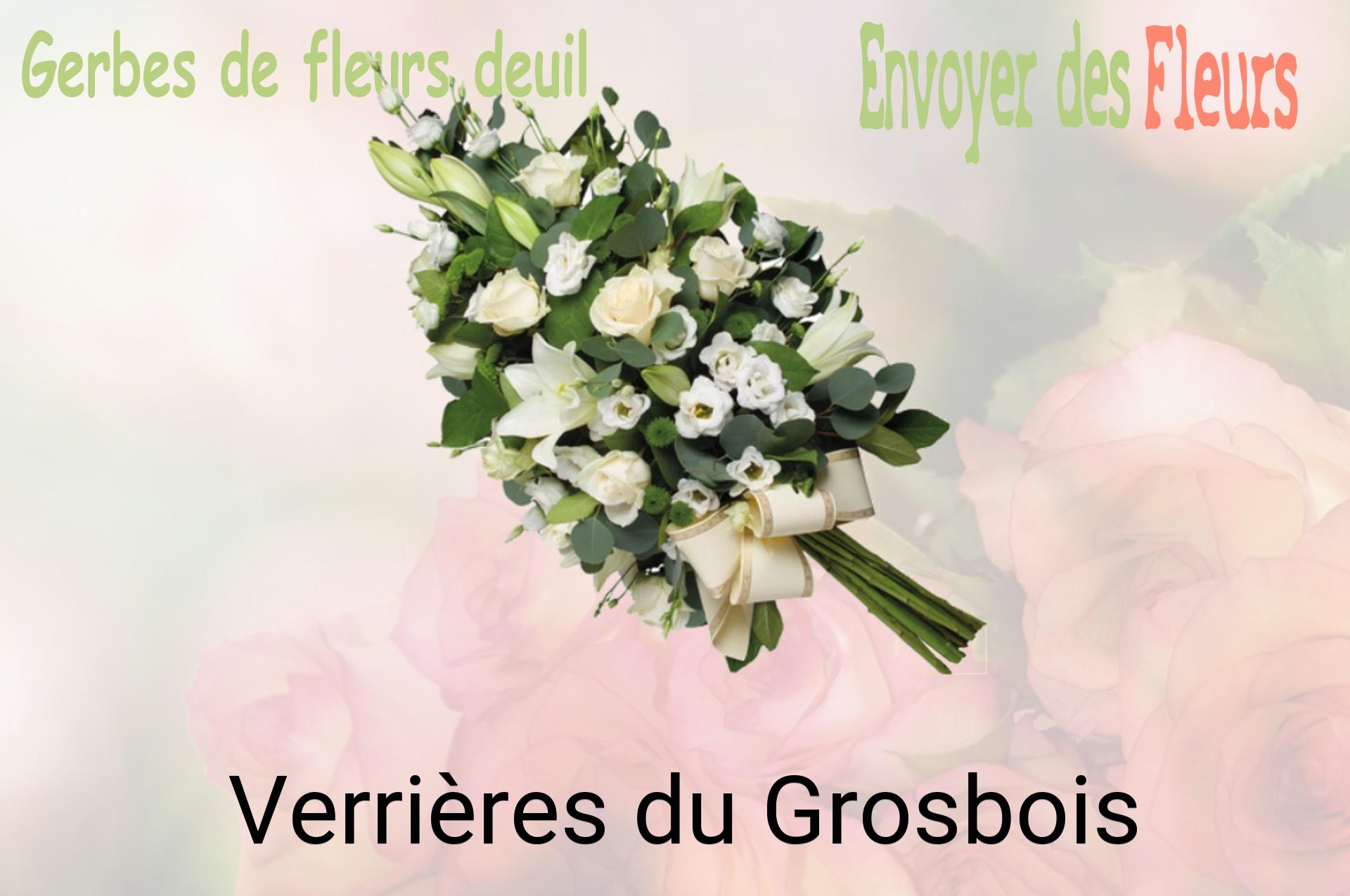 Gerbe de fleurs de deuil livrée à Verrières-du-Grosbois
